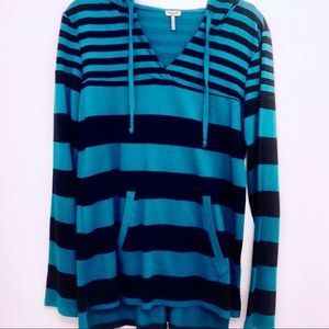 Splendid Women’s Striped Hooded Top Small